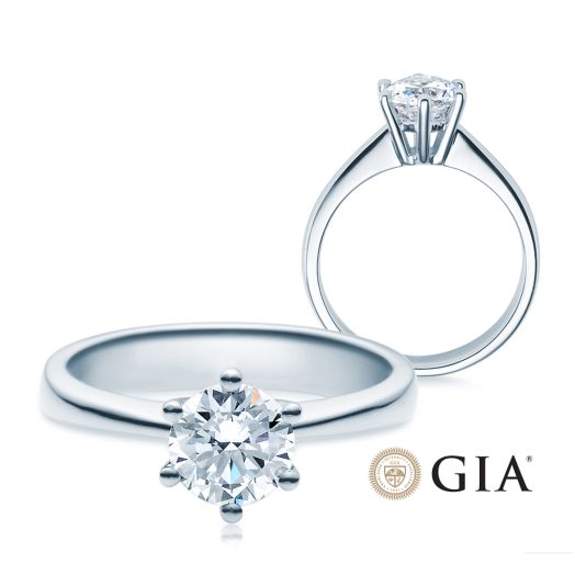 Verlobungsring 585 Gold 1 ct. Tw/si Verlobung RU 41006
