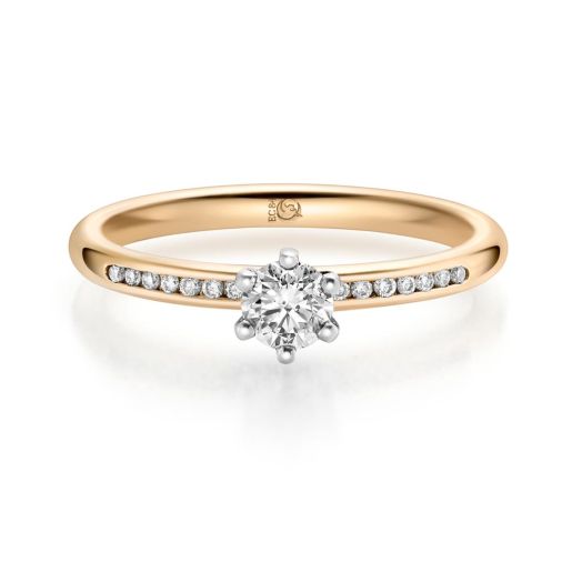 Verlobungsring Rosegold 0,32 ct. TW/SI Solitärring Diamantring 1712