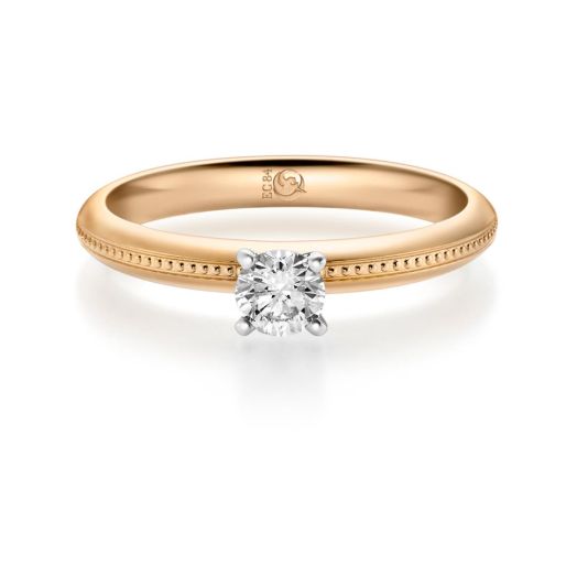 Solitärring Rosegold 0,25 ct. TW/SI Diamantring 1714 Verlobungsring