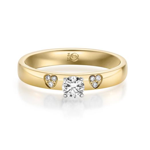 Solitärring Design 7 Rubin 585 oder 750 Gelbgold RU-1716