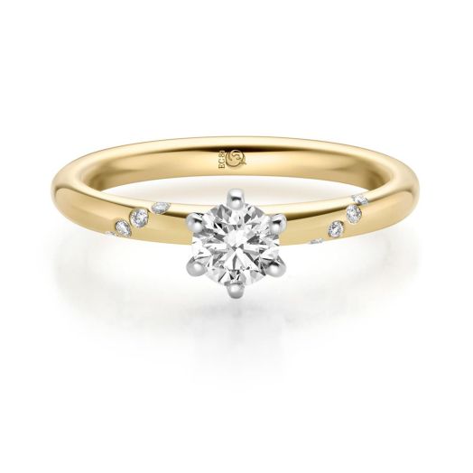 Solitärring Design 7 Rubin 585 oder 750 Gelbgold RU-1718 Verlobungsring