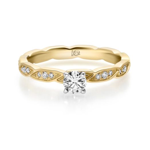 Solitärring Design 7 Rubin 585 oder 750 Gelbgold RU-1720 Verlobungsring