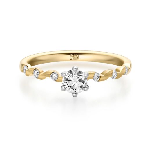 Solitärring Design 7 Rubin 585 oder 750 Gelbgold RU-1722